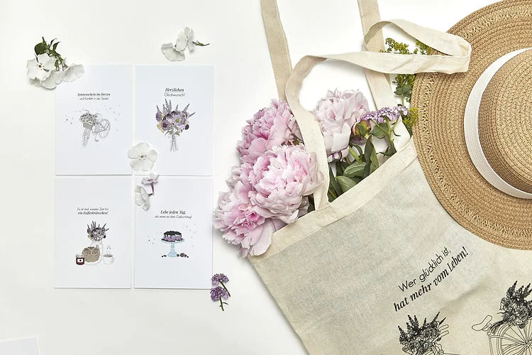 Postkarte "Sonnenschein im Herzen" - Wohnen auf dem Land