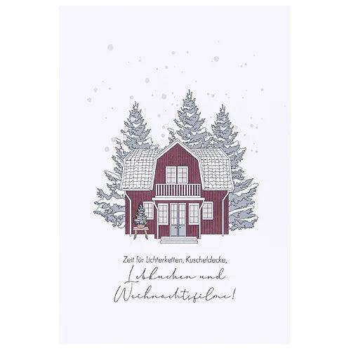 Postkarte "Zeit für Lichterketten" - Wohnen auf dem Land