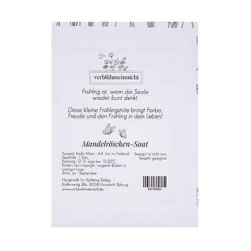 Mandelröschen-Saat - Ein bisschen Frühling für Dich! - Wohnen auf dem Land