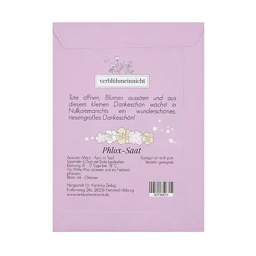 Phlox-Saat - Ein kleines Dankeschön! - Wohnen auf dem Land
