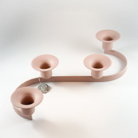 Kerzenhalter "Blush" für Stabkerzen Rosa 28cm - Wohnen auf dem Land