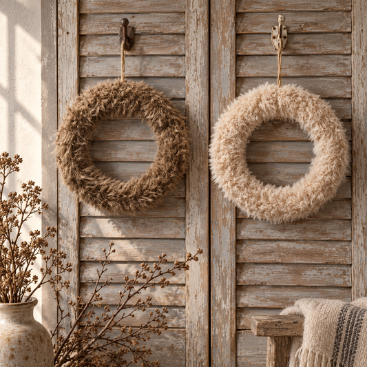 Fellkranz „Fiora“ zum Hängen 27cm – 2 Farben – ambiente 3