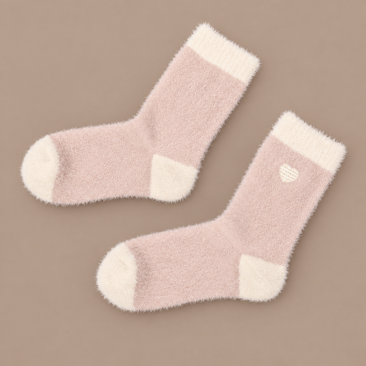 Kuschelsocken „Herz-Flausch“ 36–41 – 2 Farben – 2