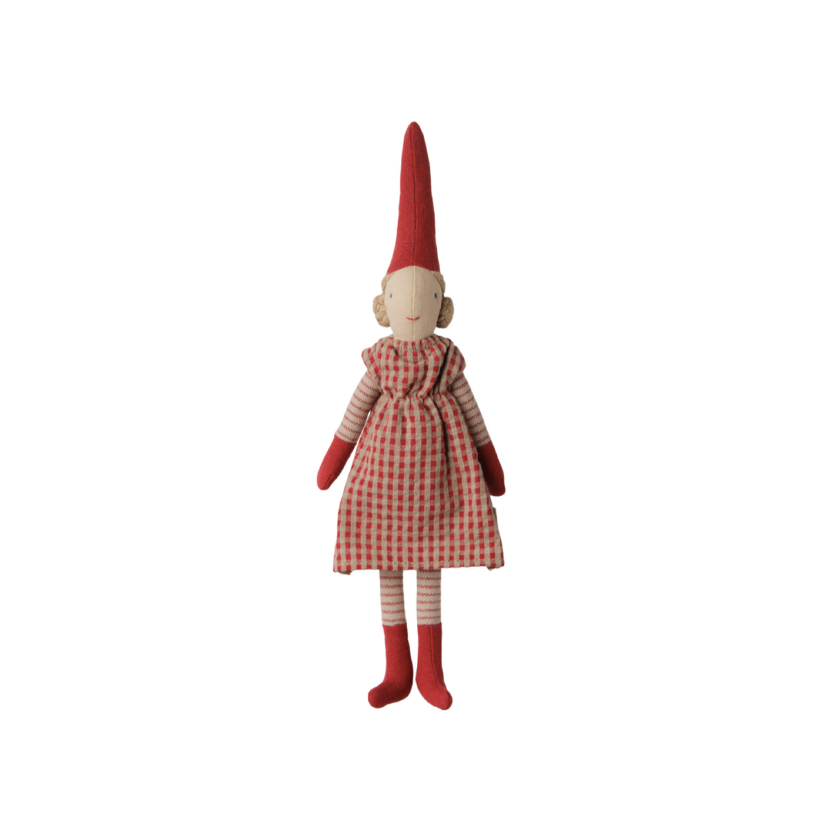 Maileg Wichtel Pixy Mädchen Größe 1 Kleid Rot – 26 cm – Freisteller