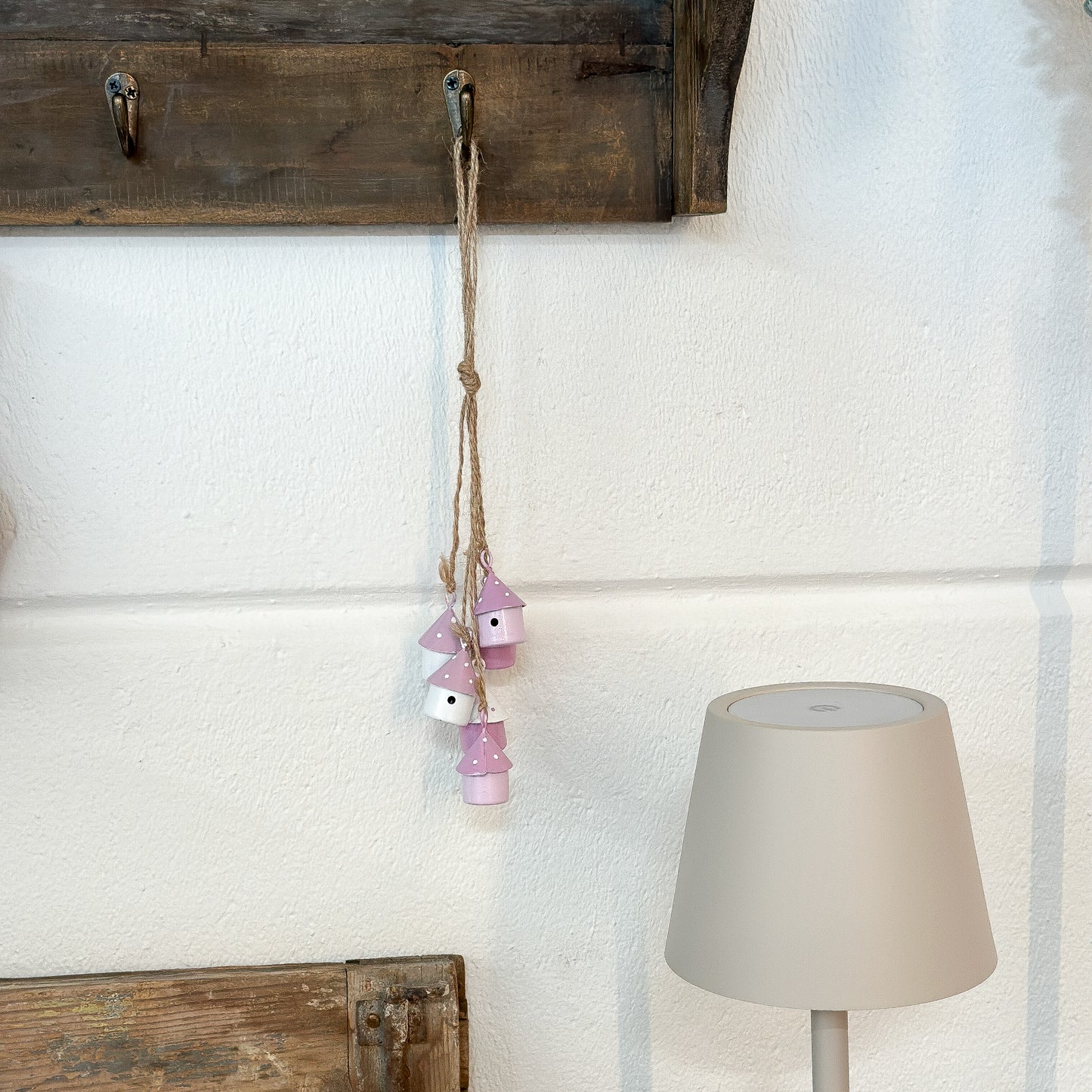 Anhänger Vogelhäuser "Cottage Style" Eisen Flieder 6er Bund - Wohnen auf dem Land