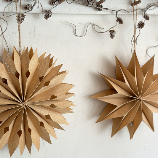 Anhänger Sterne "Weihnachtsstern" Papier 25cm 2 Varianten - Wohnen auf dem Land