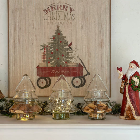 Glas Schale "Tannenbaum" 2-tlg 24cm - Wohnen auf dem Land