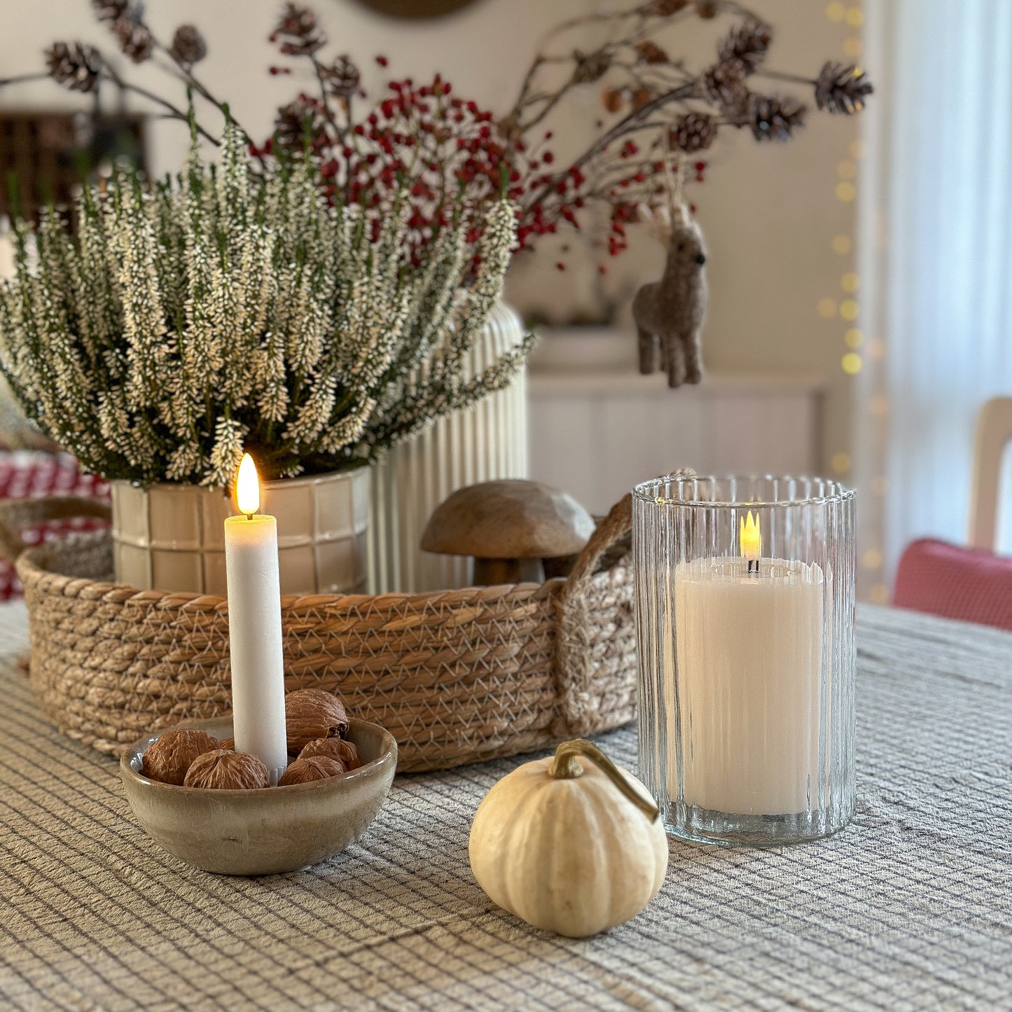 Vase Zylinder "Rillen" Glas Klein 10x14cm - Wohnen auf dem Land