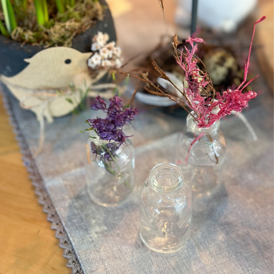 Mini-Fläschchen Glas 3er Set - Wohnen auf dem Land