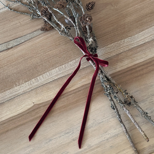 Dekoband "Samt" Bordeaux 6mm - Wohnen auf dem Land