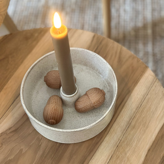 Deko Duft Eicheln "Bois Lavande" Holz braun 3er Set - Wohnen auf dem Land