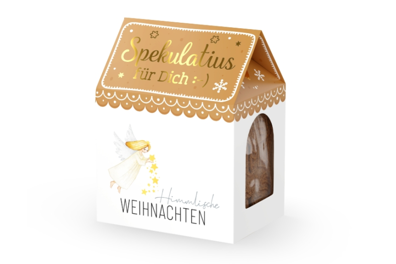 Weihnachtsgruß Kekshaus “Spekulatius für Dich :-)” Geschenk-Set 8 Varianten 100g - Wohnen auf dem Land