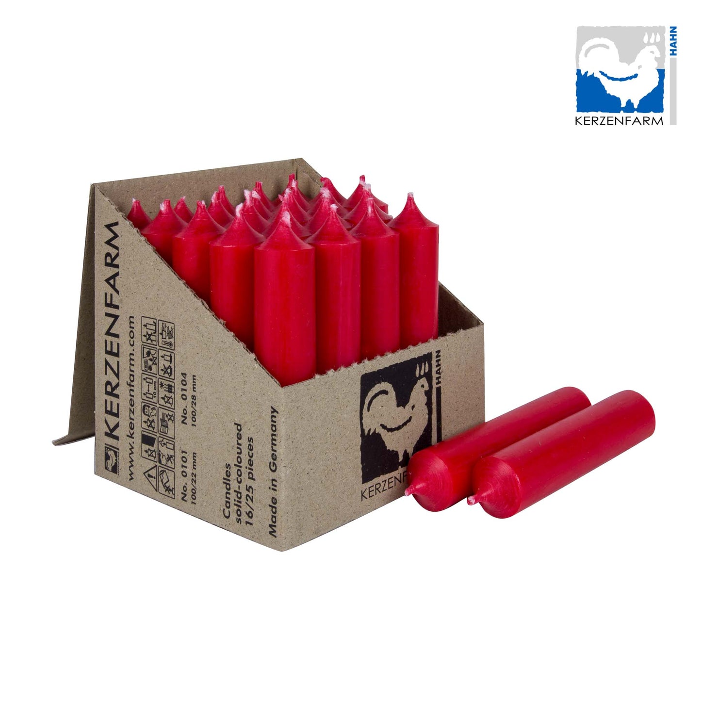 Stabkerzen 100x22 - 25er Vorratspack - Wohnen auf dem Land