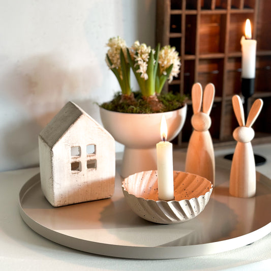 Kerzen-Schale "Sprinkle Bowl" beige - Wohnen auf dem Land