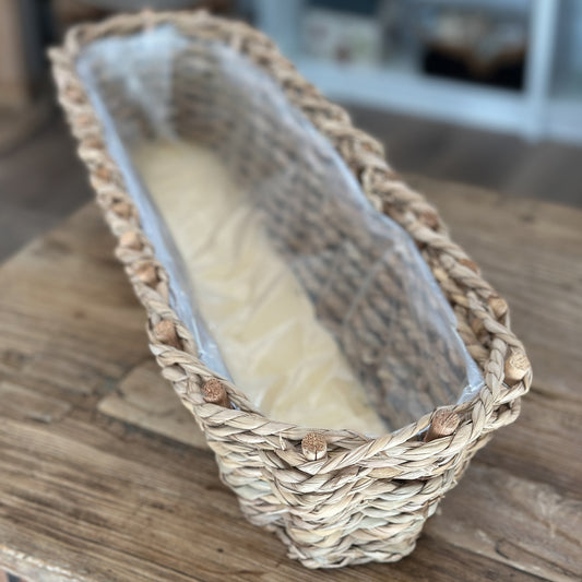 Korb Pflanzkorb "Flores" Naturgeflecht braun 60cm - Wohnen auf dem Land