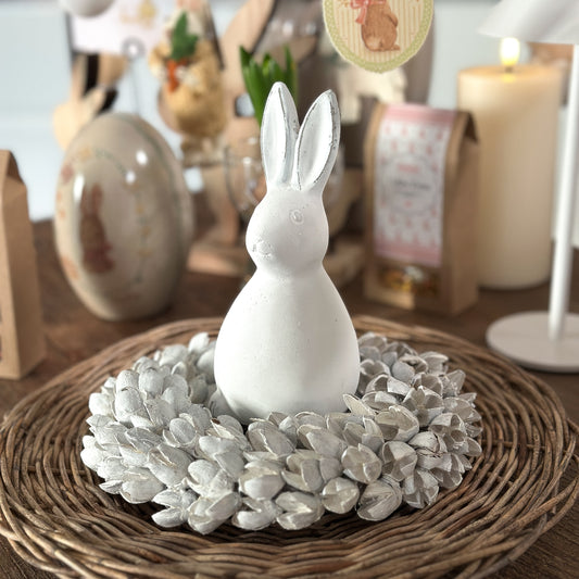 Deko Kranz "Bakuli" Weiß 20cm - Wohnen auf dem Land