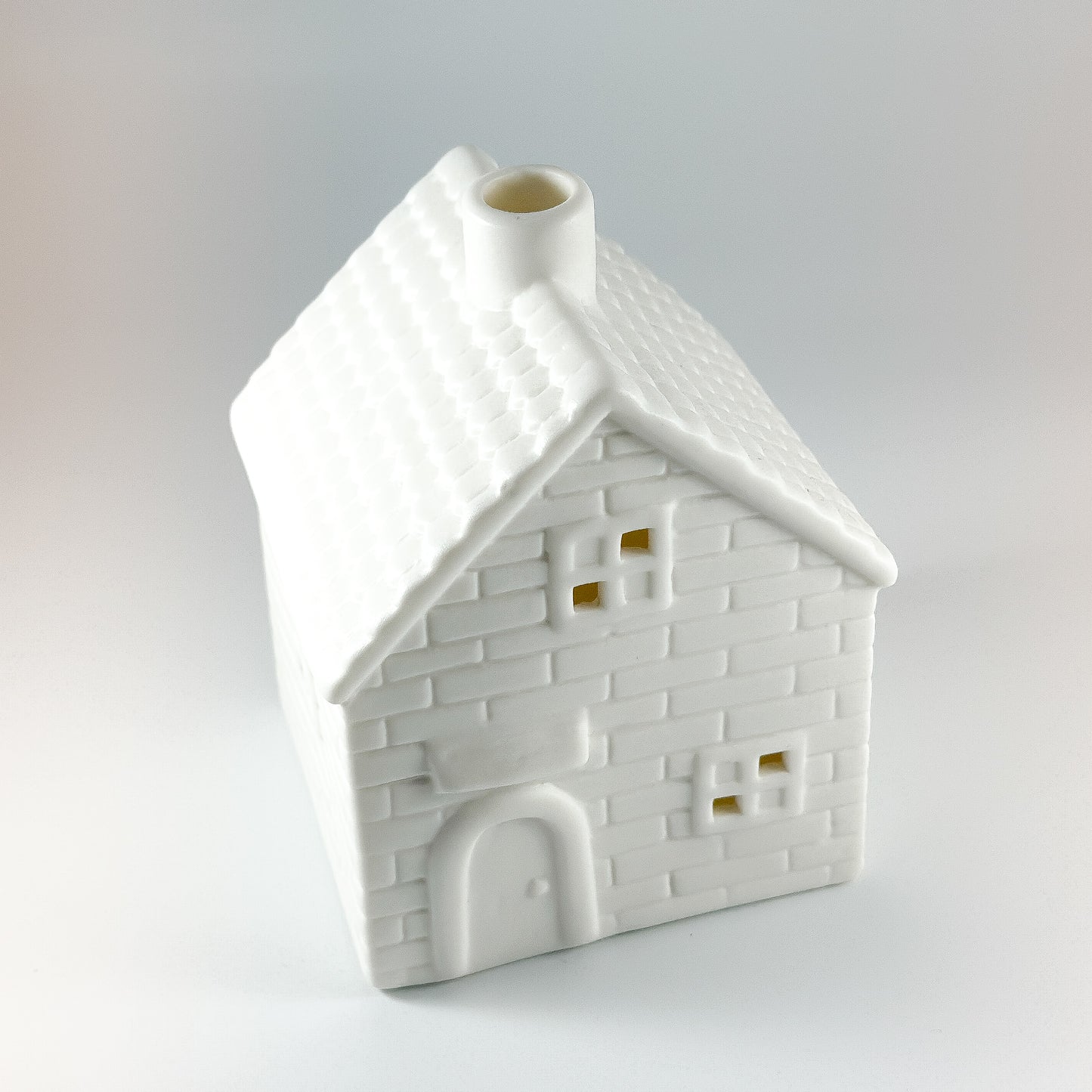 LED Lichthaus "Bricks" Porzellan Tür Rund Weiß 2 Größen - Wohnen auf dem Land