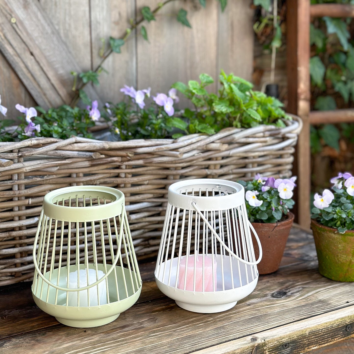 Windlicht "Laterne" Metall 2 Farben - Wohnen auf dem Land