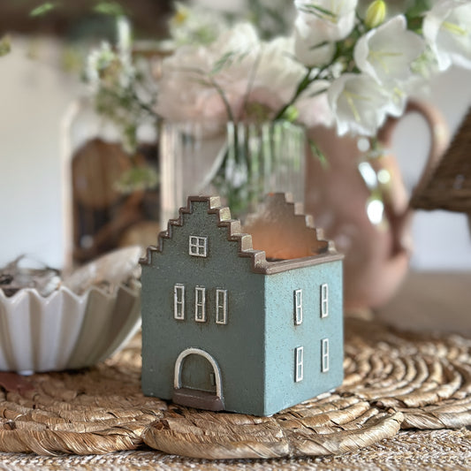 Vase Pflanztopf Haus "Amsterdam" Keramik 6 Varianten klein - Wohnen auf dem Land