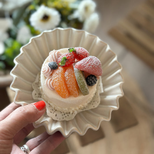 Deko Schale "Lys" Wellenform Keramik Cremeweiß 15cm - Wohnen auf dem Land