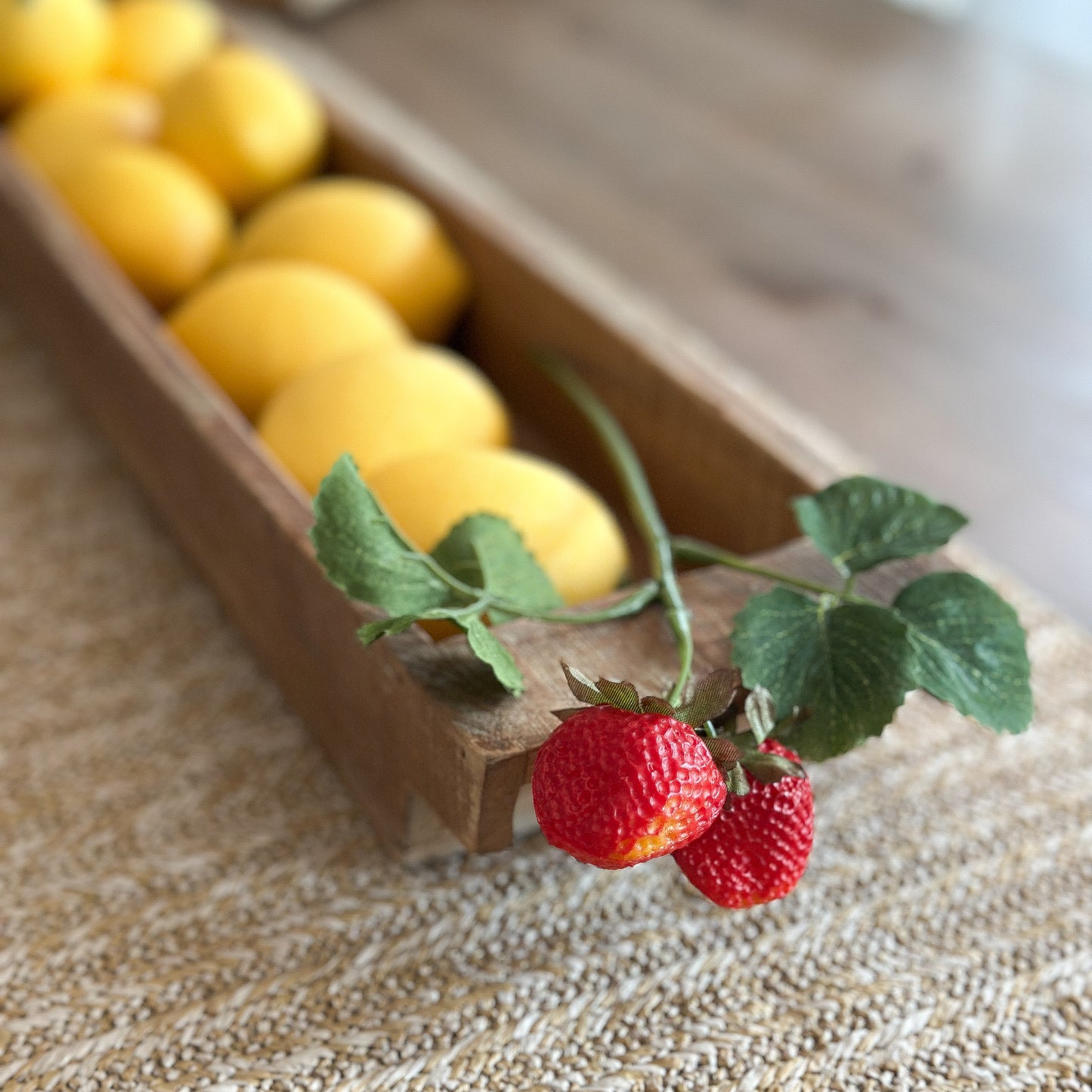 Schale Trog Molle "Jardin" Holz länglich Klein 75x12 - Wohnen auf dem Land