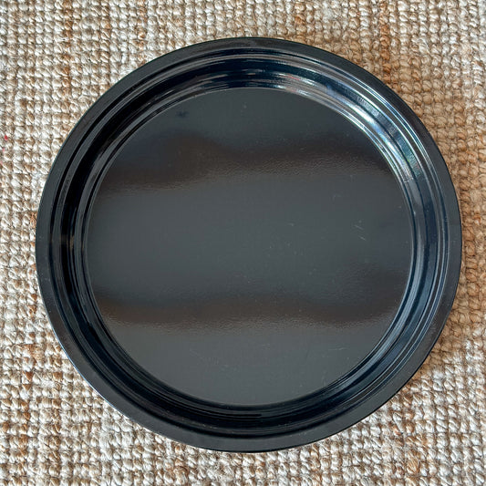 Teller Schale Tablett "Black" Metall Schwarz 40cm - Wohnen auf dem Land
