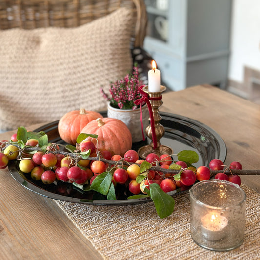 Teller Schale Tablett "Black" Metall Schwarz 40cm - Wohnen auf dem Land