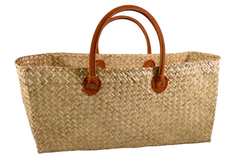 Tasche Korb Shopper "Boho Beach Bag" Seegras Natur 60cm - Wohnen auf dem Land