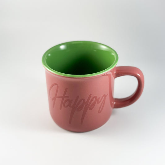 Tasse Keramik "Happy" - Wohnen auf dem Land