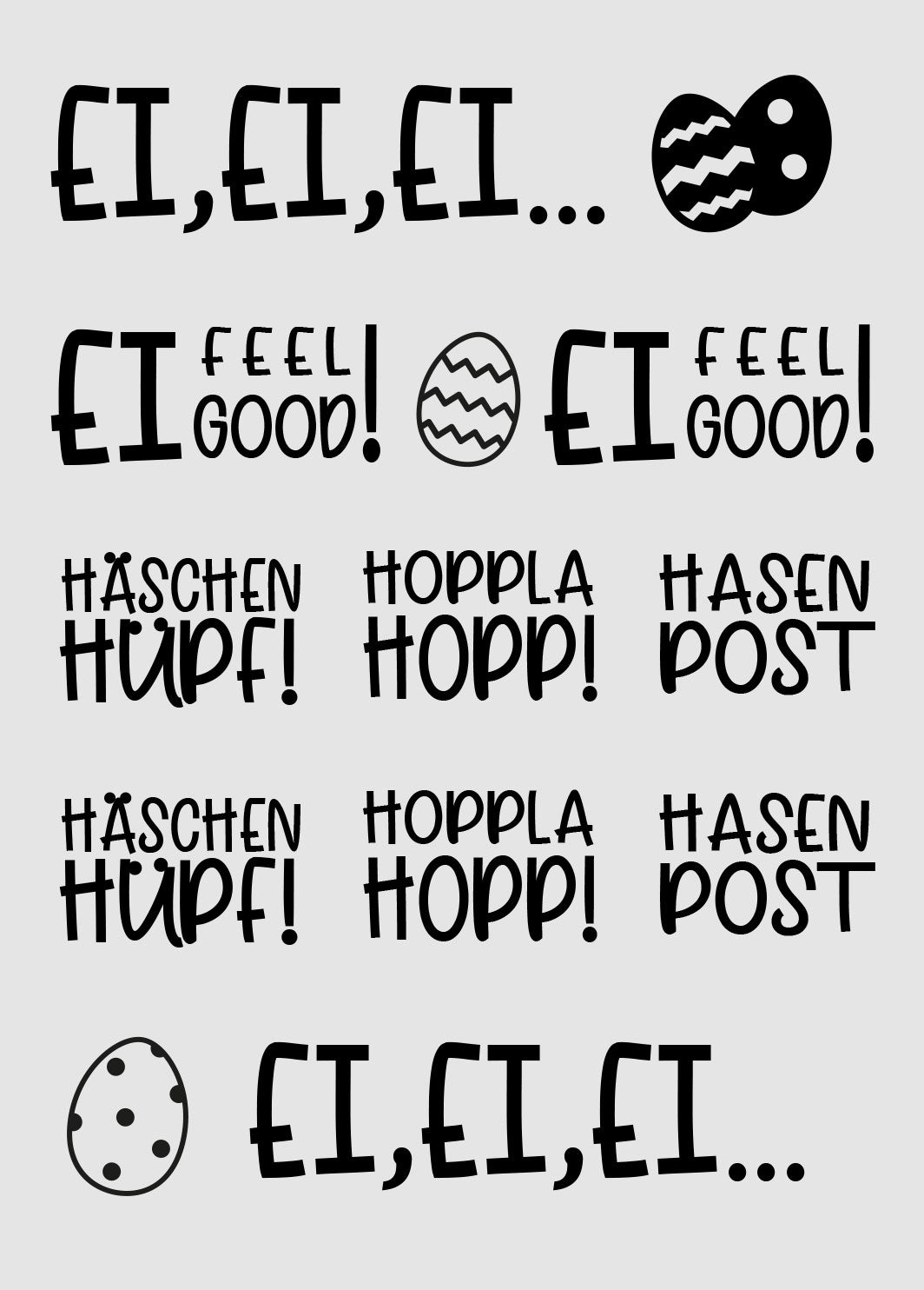 Aufkleber "Ostergrüße" schwarz - Wohnen auf dem Land