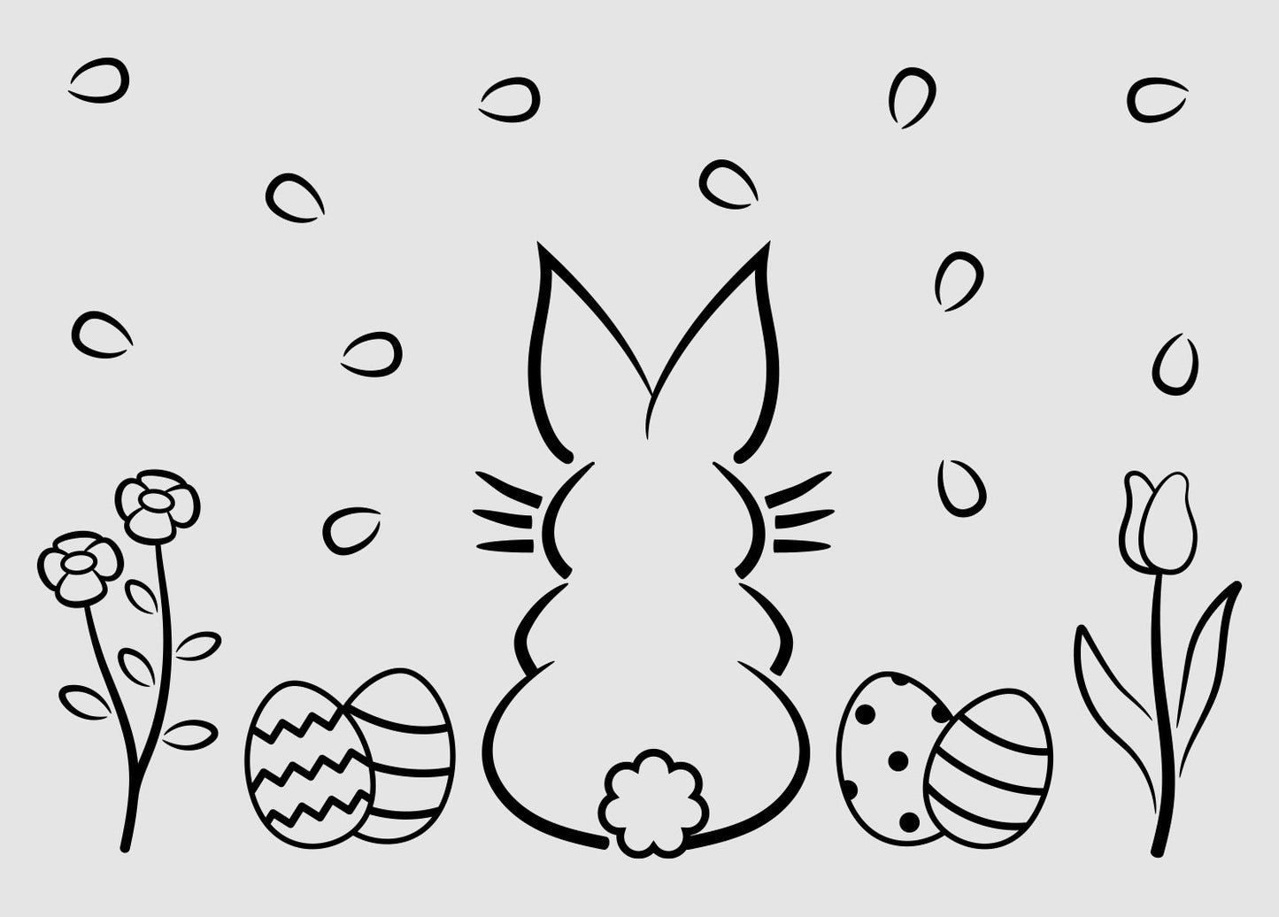 Aufkleber "Hase mit Blumen" - Wohnen auf dem Land