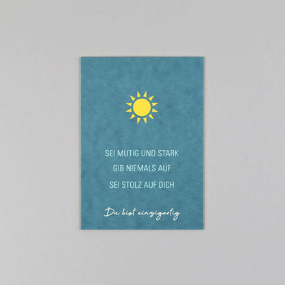 Postkarte "Tim Sonne" Holzschliff