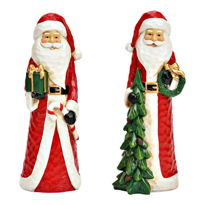 Deko Figur Weihnachtsmann "Nikolaus" Polyresin Klein 2 Varianten - Wohnen auf dem Land