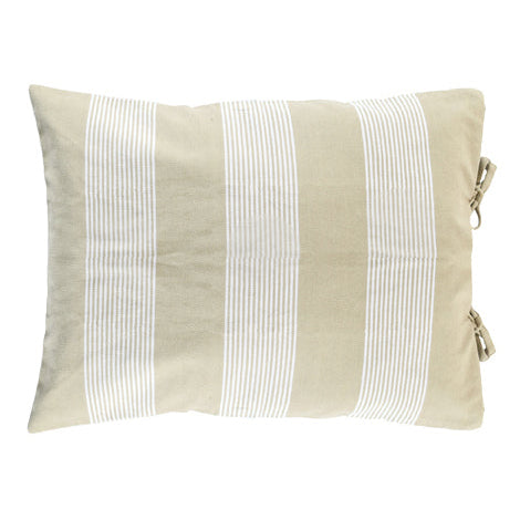 Beige and white cotton cushion cover "Utveda" by Storefactory, measuring 50 x 60 cm, displayed on a neutral background.