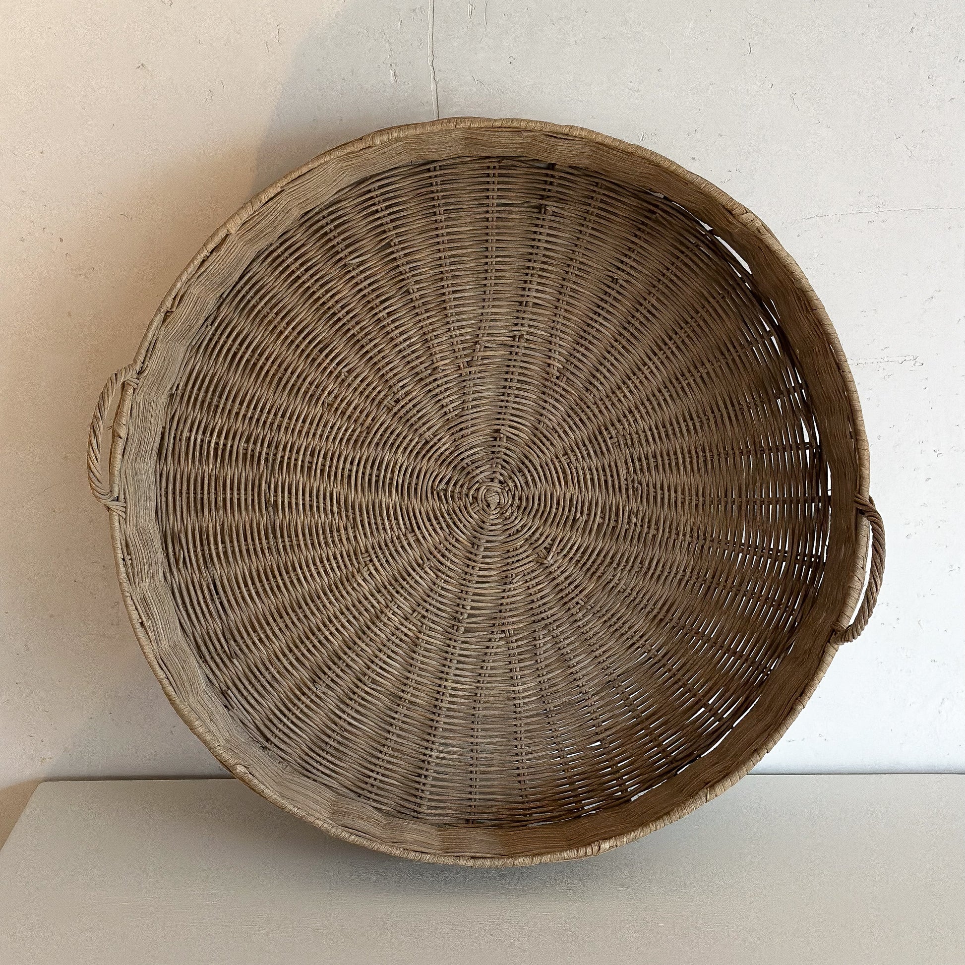 Tablett Rattan "Rond" - 2er Set - Wohnen auf dem Land