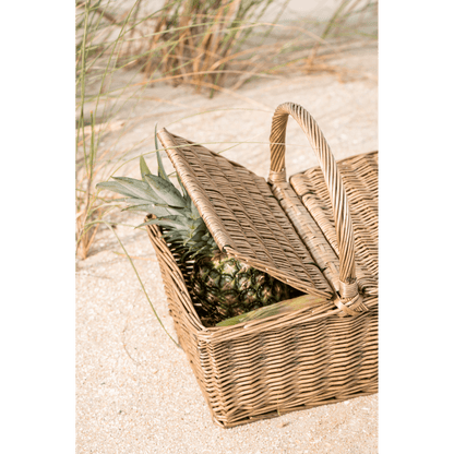 Korb "Picknick" mit Deckel und Querhenkel Rattan