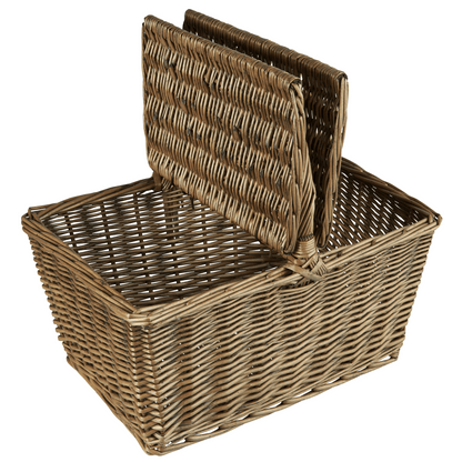 Korb "Picknick" mit Deckel und Querhenkel Rattan