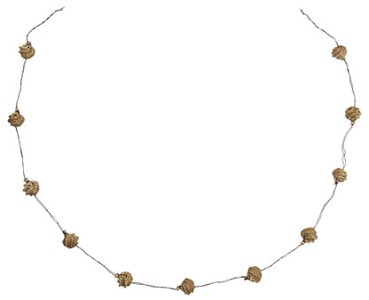 Girlande mit 11 Zapfen "Stillenat" Stroh Natur 150cm 2er Set - Wohnen auf dem Land