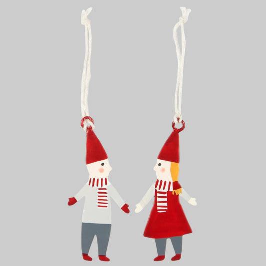 Aufhänger My Nostalgic Christmas "Wichtelpärchen" Metall 2er Set - Wohnen auf dem Land