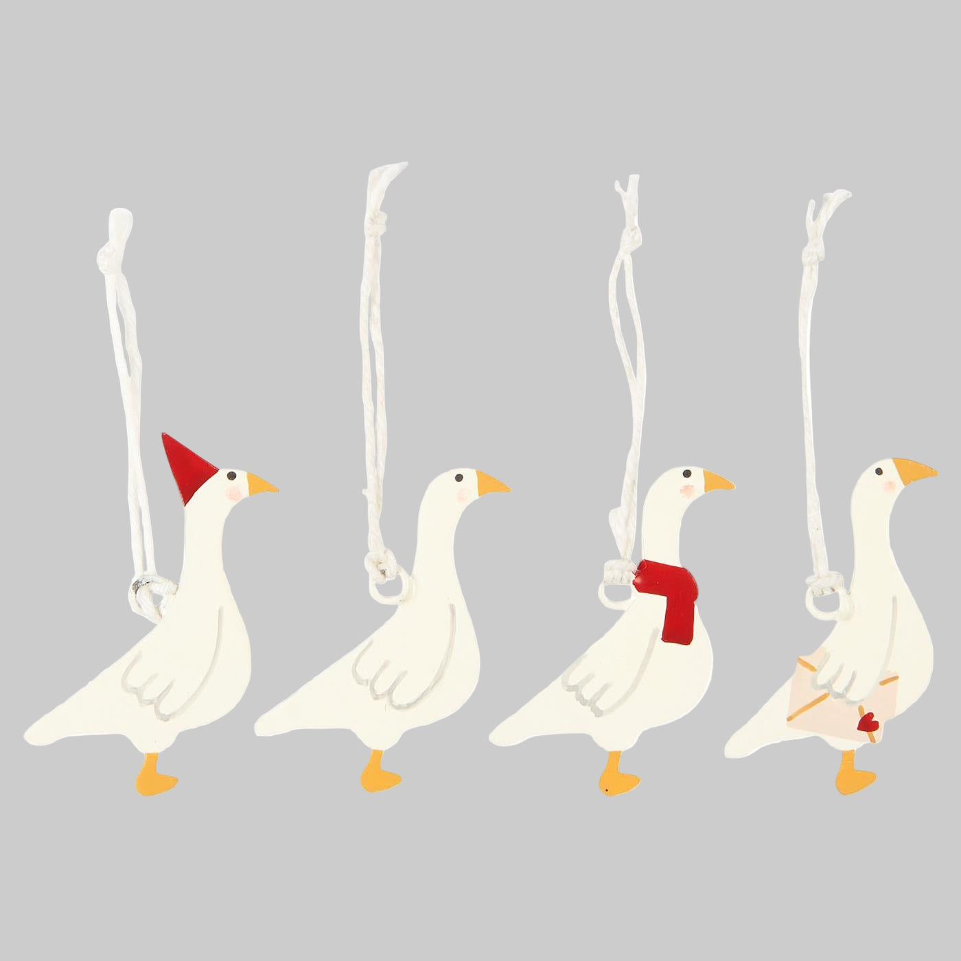 Aufhänger My Nostalgic Christmas "Wintergänse" Metall 4er Set - Wohnen auf dem Land