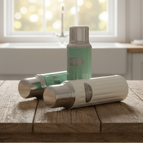 IB Laursen Thermosflasche "Nordic Picnic" aus Metall, 500 ml, in zwei Farben, ideal für heiße und kalte Getränke