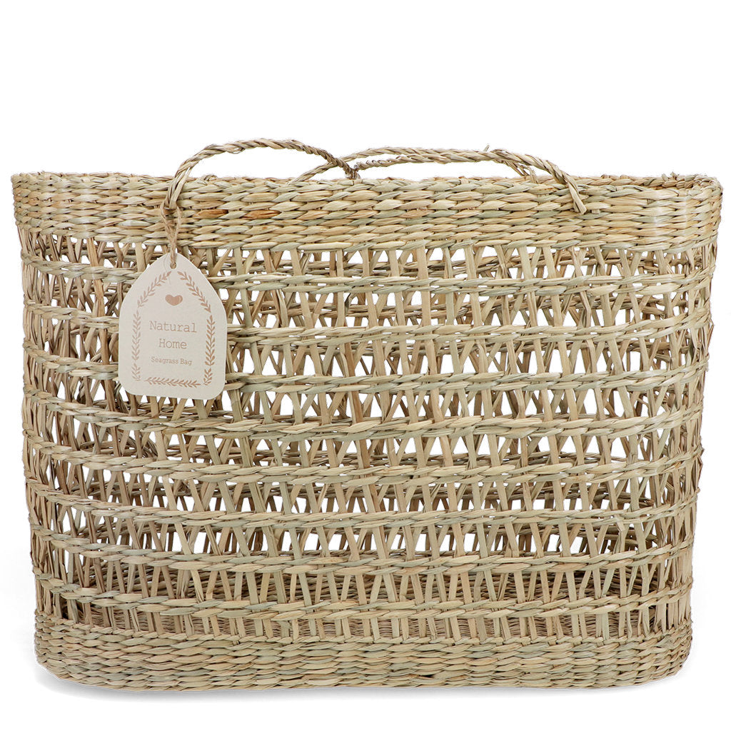 Rex London Shopper Tote-Bag "Ibiza" aus Seegras, naturfarben, 47 cm, vielseitige Tasche für Einkäufe und Freizeit.