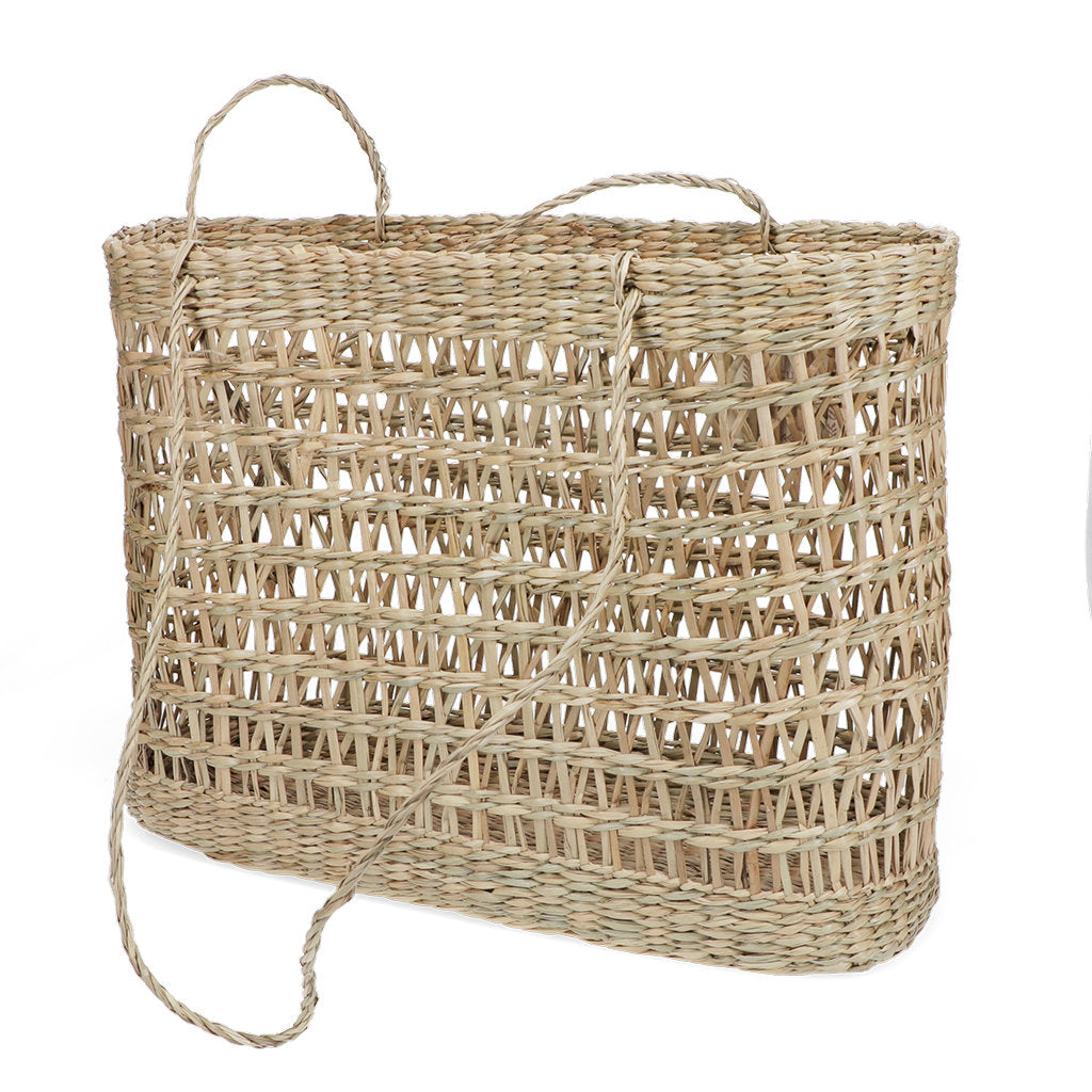 Rex London Shopper Tote-Bag "Ibiza" aus Seegras, natürliche Tasche mit 47cm Breite, ideal für Einkäufe und den Alltag