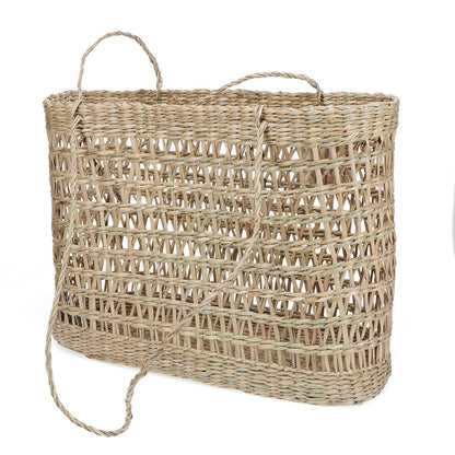 Rex London Shopper Tote-Bag „Ibiza“ aus Seegras, natürliche Farbgebung, 47 cm, vielseitige Einkaufstasche, B-Ware