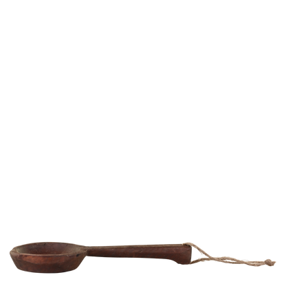 Holzlöffel Deko "Grimaud" mit Handgriff Holz Jute Vintage Braun