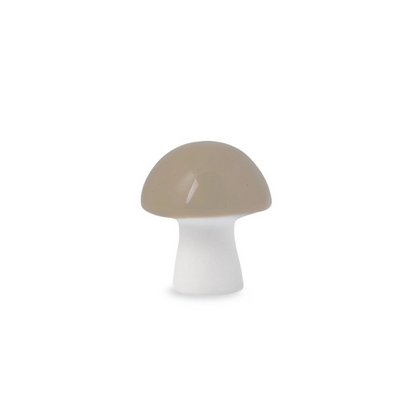 Deko Pilz "Bovik" Keramik glasiert Beige rund