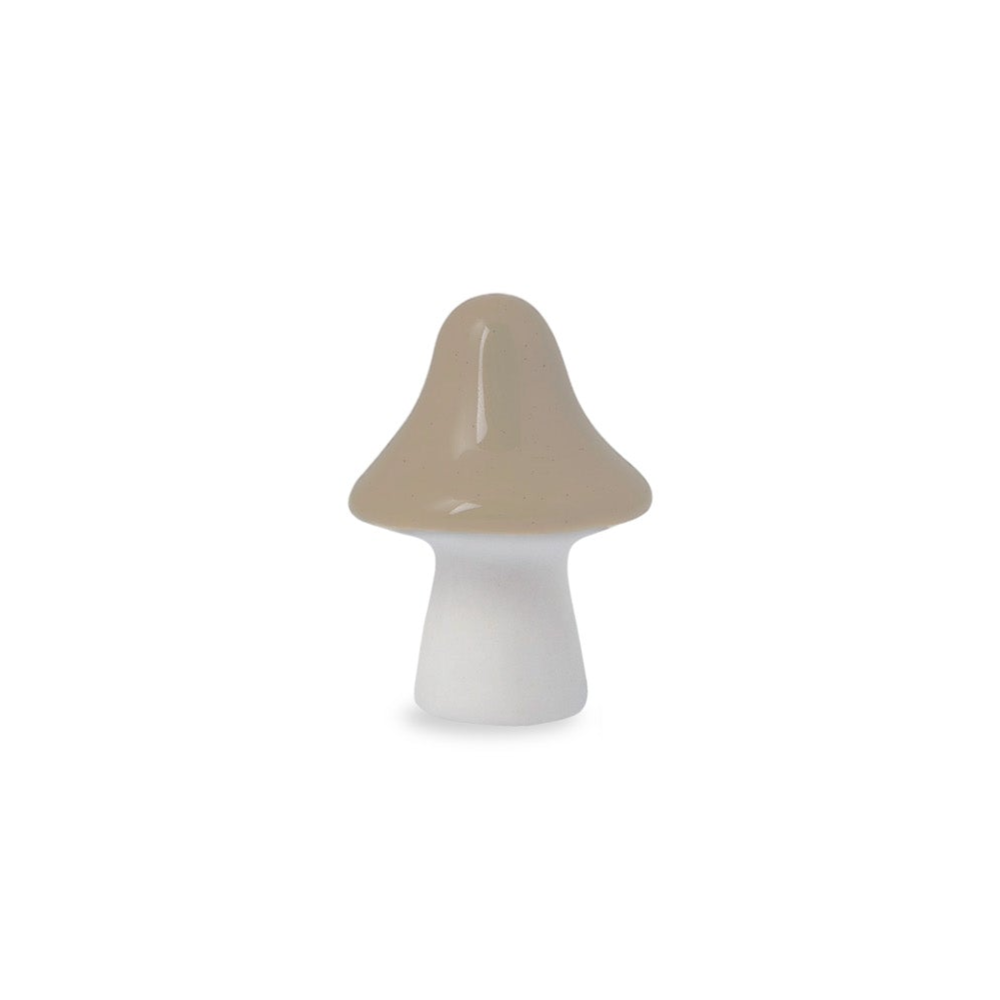 Deko Pilz "Bosten" Keramik glasiert Beige spitz