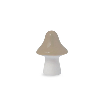 Deko Pilz "Bosten" Keramik glasiert Beige spitz
