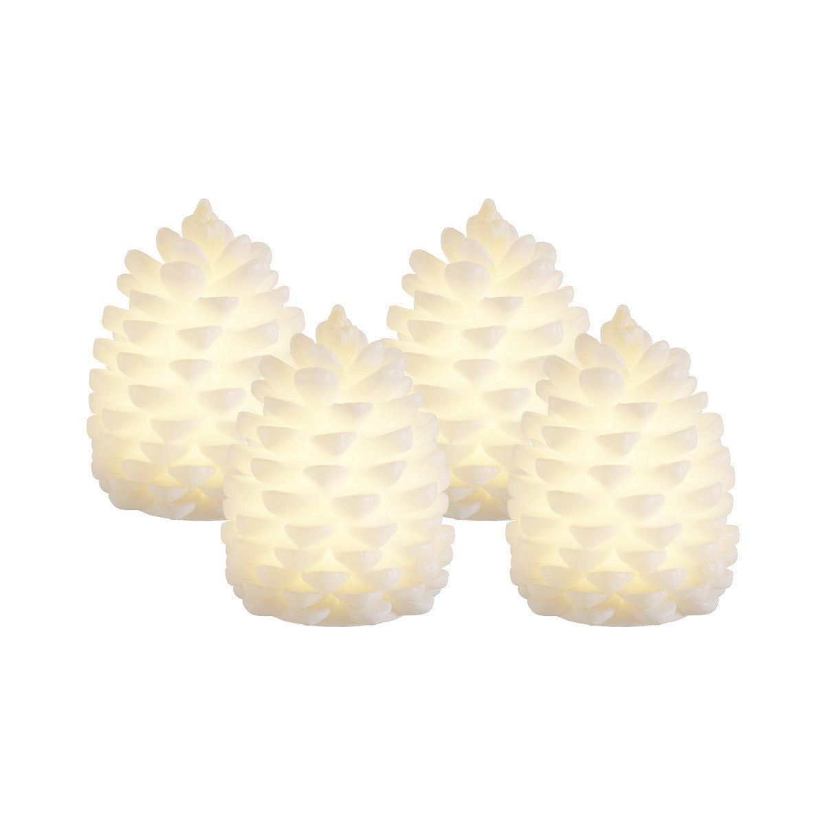 LED Zapfen "Hvid Kogle" Weiß 7,5cm 4er Set