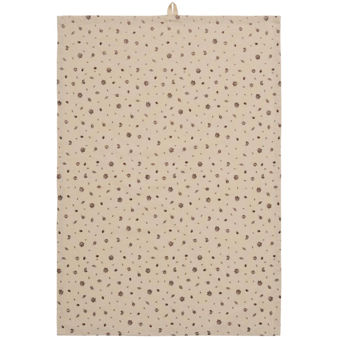 Geschirrtuch "Leaf" Natur mit Blättern und Eicheln 70cm
